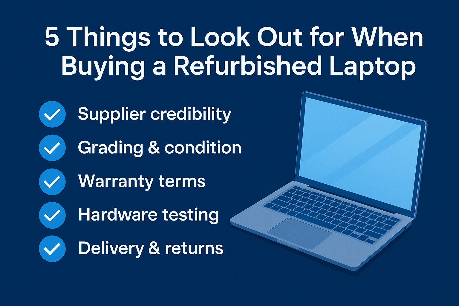 5 Things to Look Out For When Buying a Refurbished Laptop (B2B Guide)
