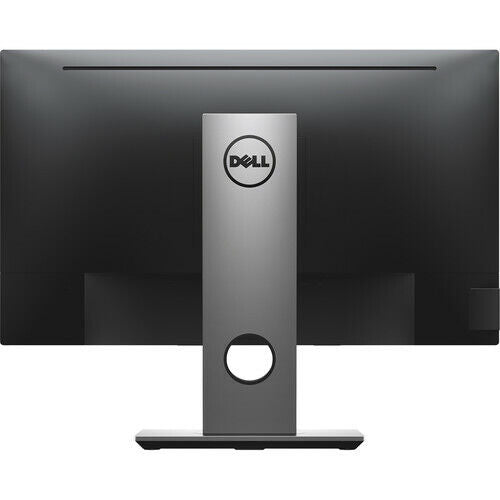 Black Dell P2417H 24" LED refurbished monitor with stand, from the back.
