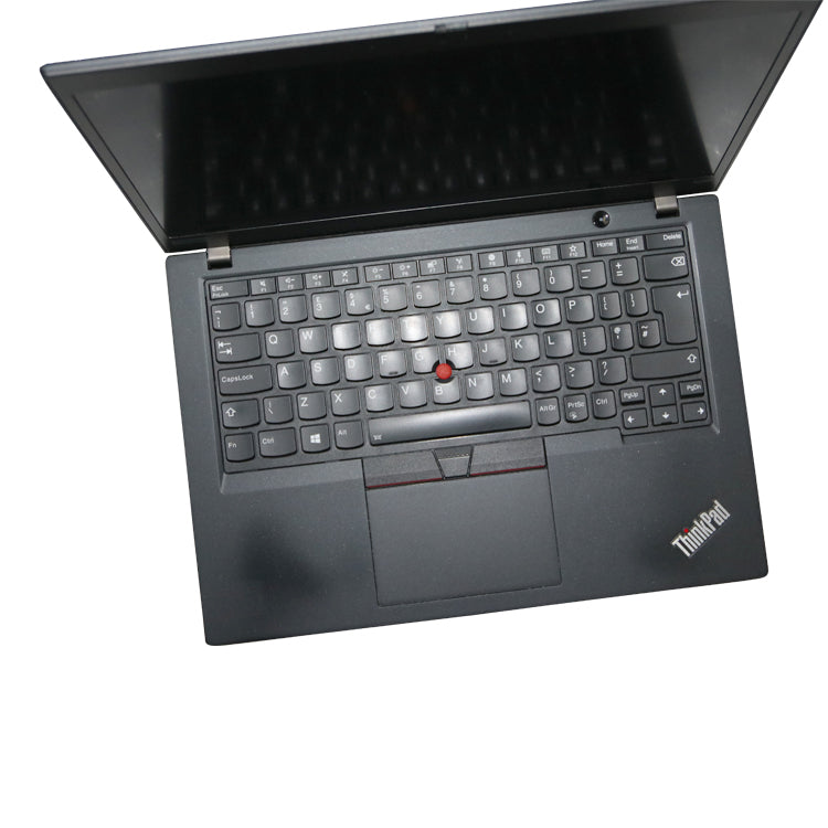 Black lenovo ThinkPad X390 open and switched off.