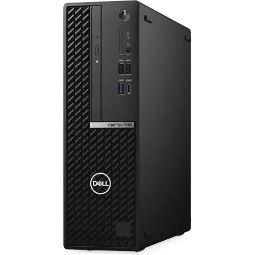 Black Dell OptiPlex 7080 from the front.
