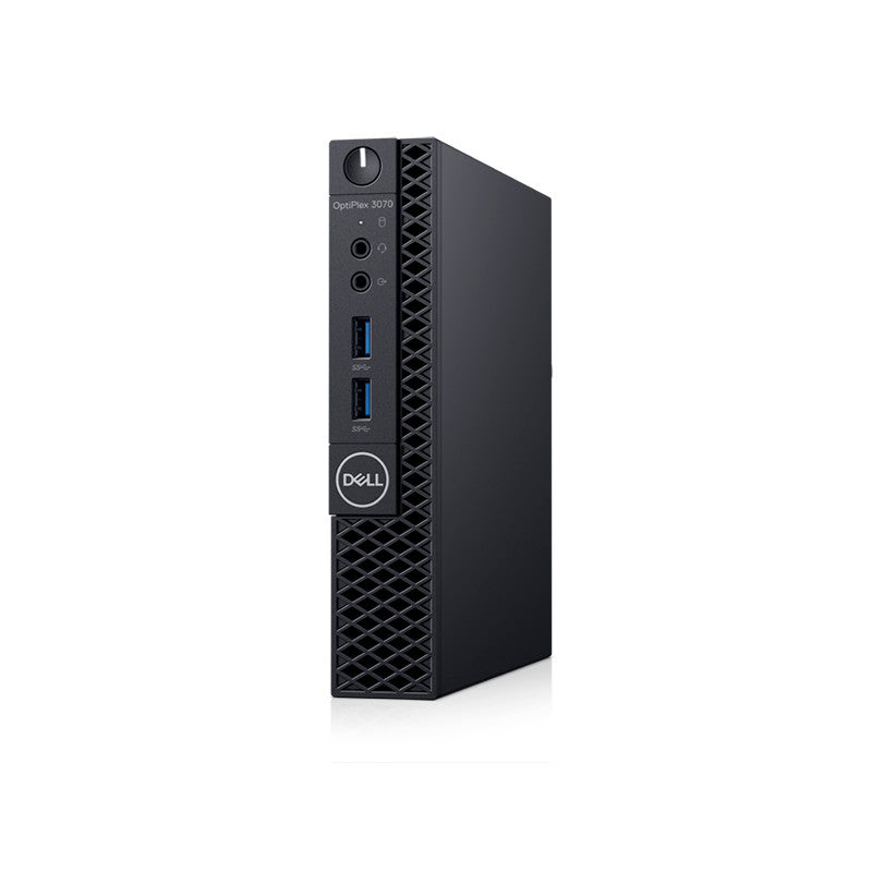 Black Dell Optiplex 3070 Micro refurbished pc computer.