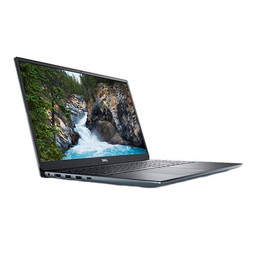 Pro grey Dell Vostro 5590 refurbished laptop, open and switched on.