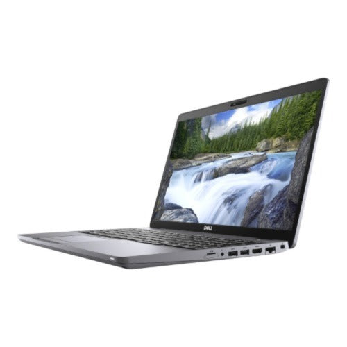Dell Latitutde laptop, open with screen on.